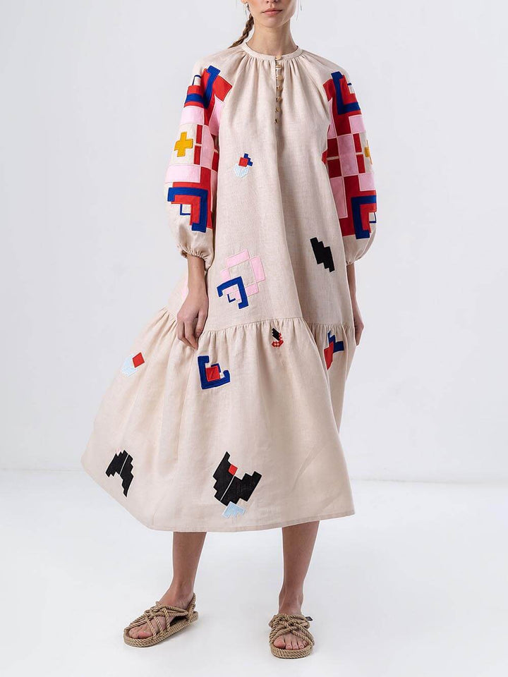 Unique Ethnic Printed Lightweight Maxi Dress