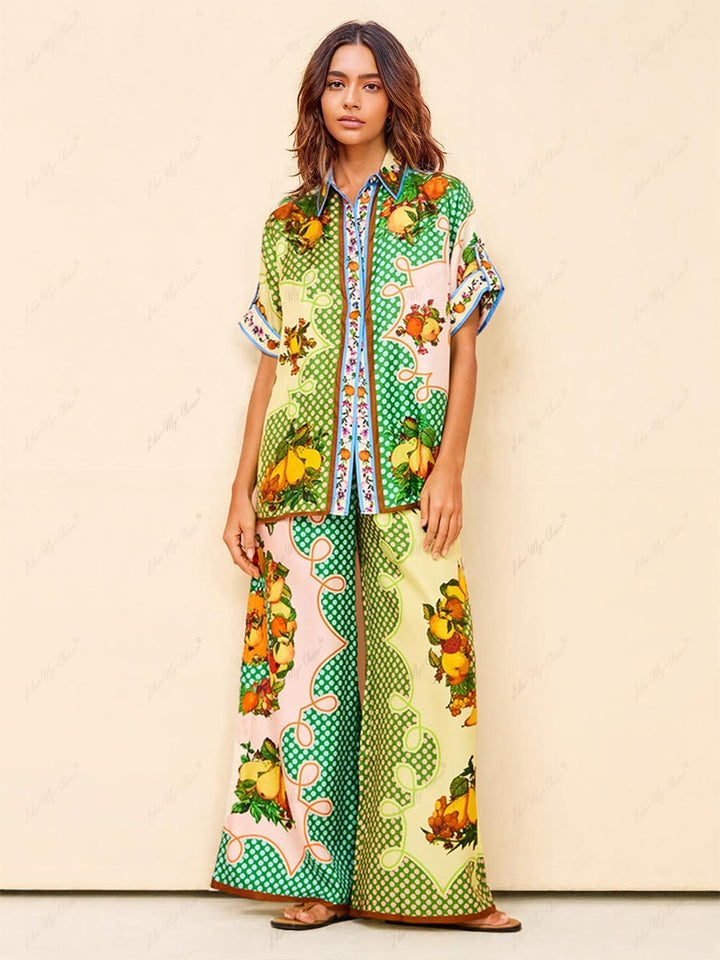 Multicolor Printed Lemon Shirt